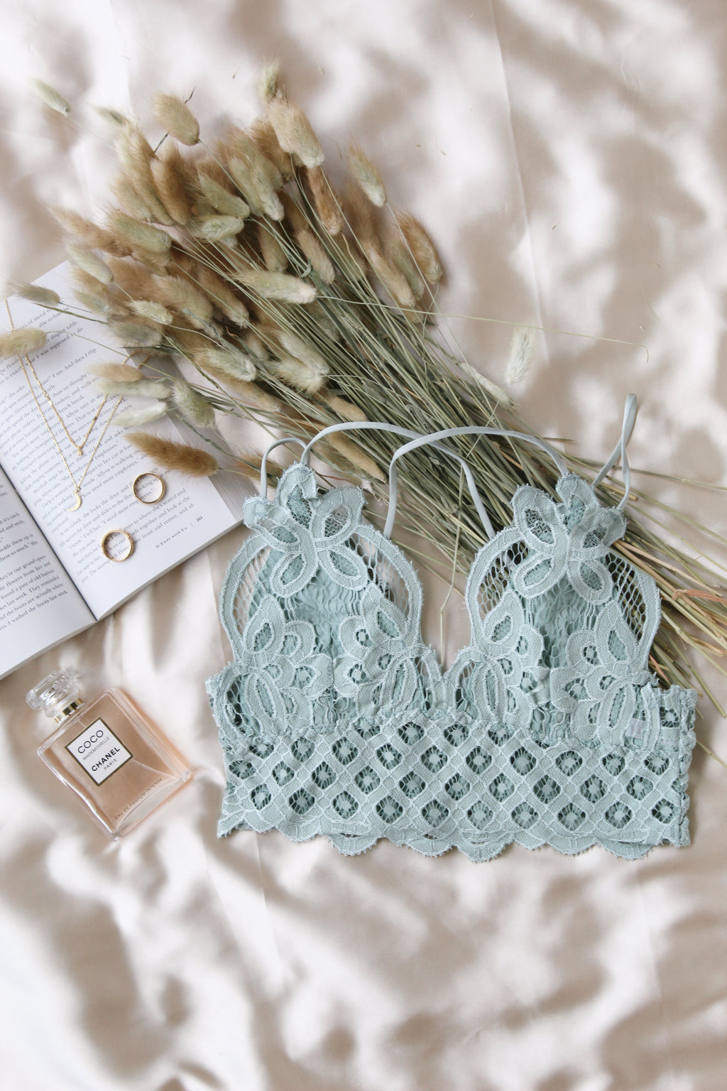 Romance Me Crochet Lace Longline Bralette