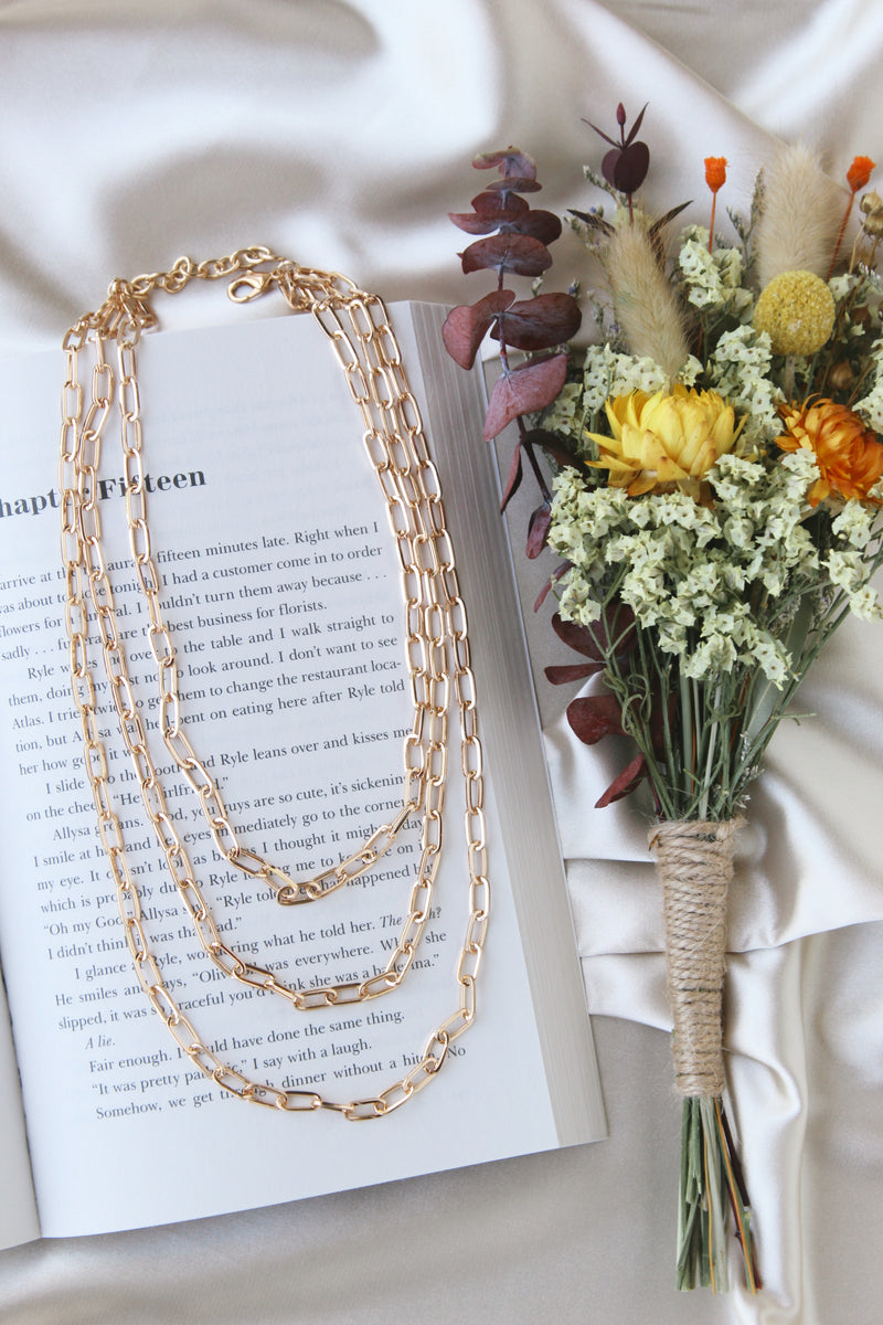 Multi-Layered Paper Clip Necklace