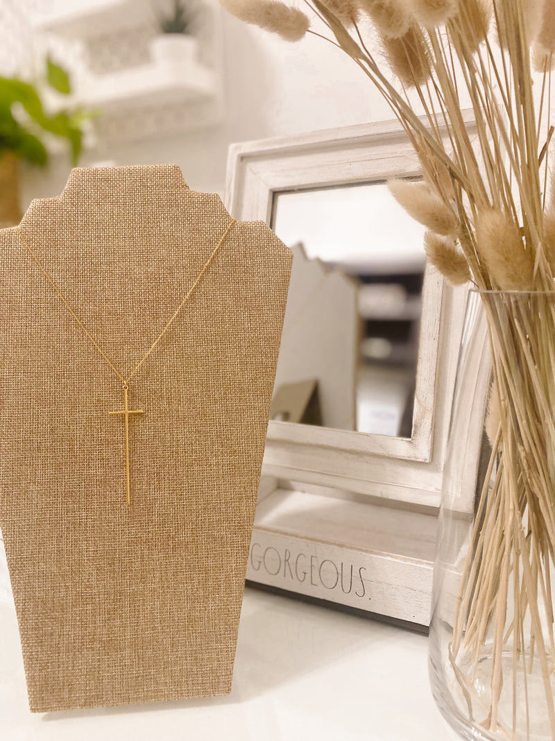 Serenity Gold Cross Necklace