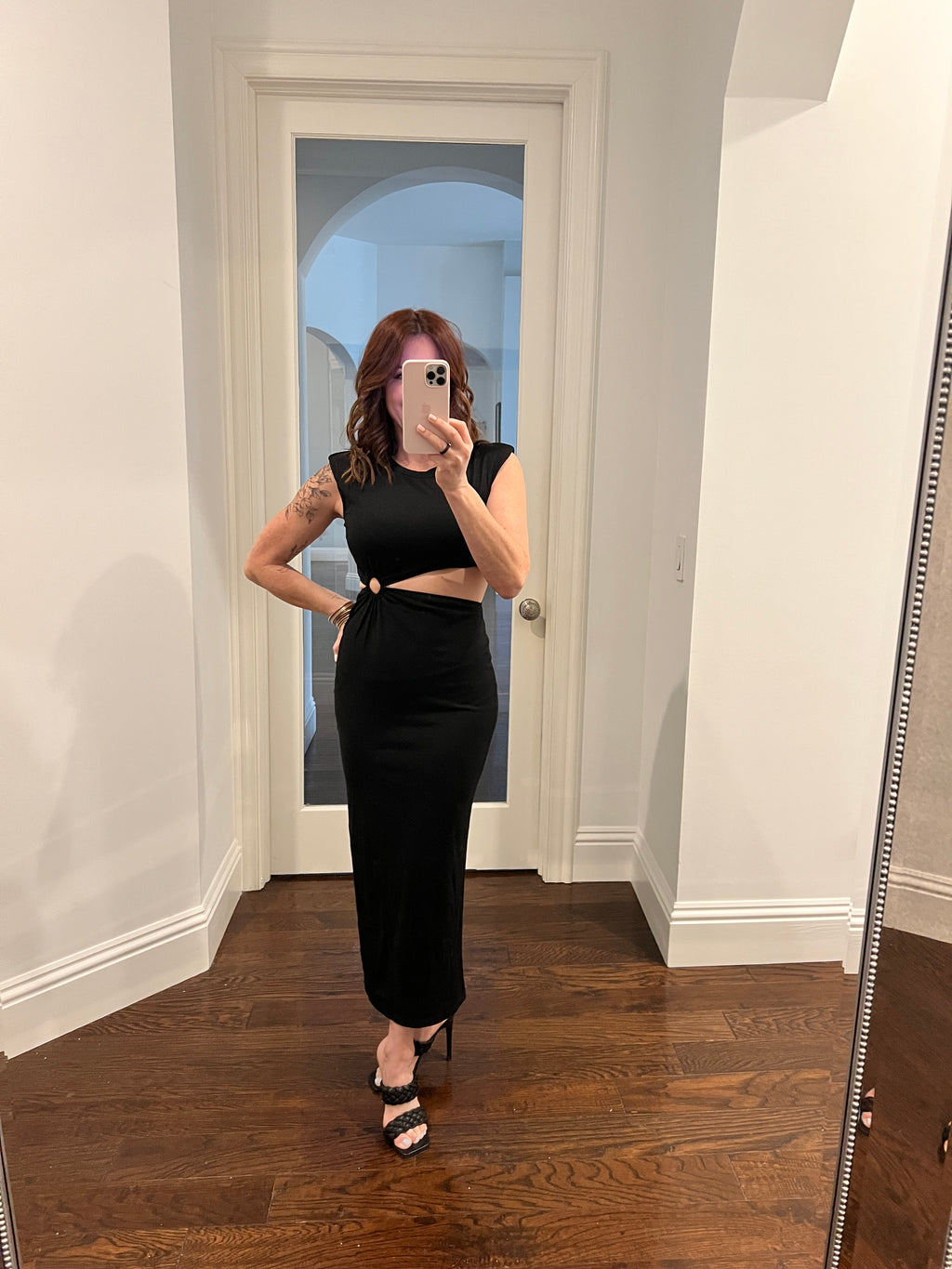 Ellie Asymmetrical Cut Midi Dress